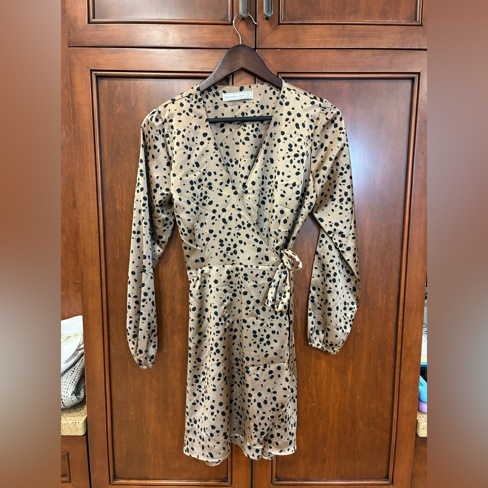 2/$40 Abercrombie Leopard Print Wrap Dress - Picture 2 of 9